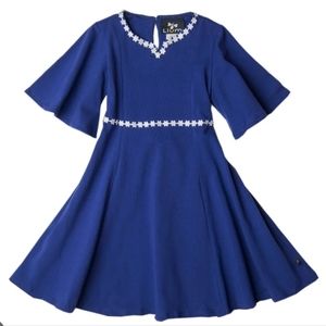 🔅Llum, Marguerite cotton blue dress. Size 8